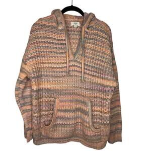 Aerie Multicolor Knit Hoodie Sweater